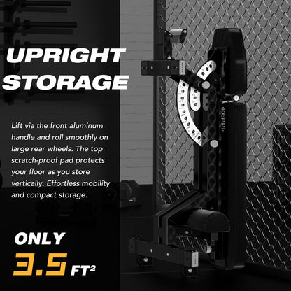 KeppiFitness Weight Bench, 1500LBS Capacity Workout Bench, 17” Bench Press Height, 11+8 Adjustable Weight Bench with Flat/Incline/Decline Angle and On-end Storage - Bench6000 (2026 Version Black Frame)