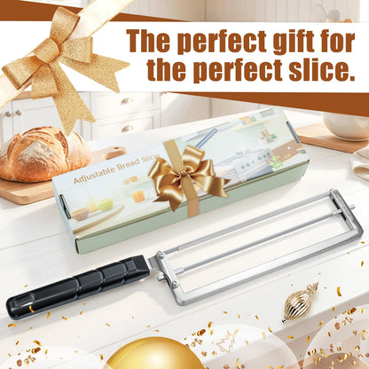Adjustable Bread Slicer for Homemade Bread,Precision Adjustable Bread Knife With Slicing Guide, Metal Bow Frame,Sourdough Bread Knife Slicer for Homemade Bread, Sourdough, Bread Loaf,Bagels, Loaves