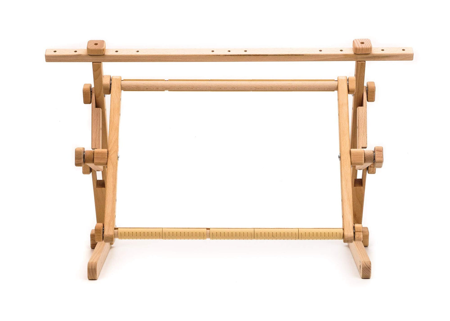 Embroidery Adjustable Lap Table Stand Hands Free Needlepoint Wooden Cross Stitch Scroll Frame Tapestry Holder Bed Table Stand Craft Tool (15.7" x 22")