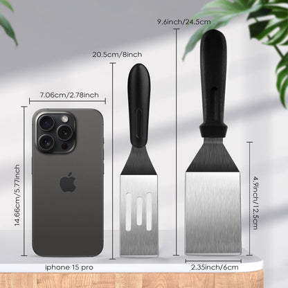 Mini Serving Spatula 9.6 Inch, Small Metal Spatula for Kitchen Use, Ideal for Pancakes, Brownies, Desserts