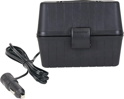 12V 1.6 (1.5 6 (1.8m) 300F (149C) Koolatron Heating Lunch Box Stove, Qt L) Black ft Power Cord Heats to Built-In Cord