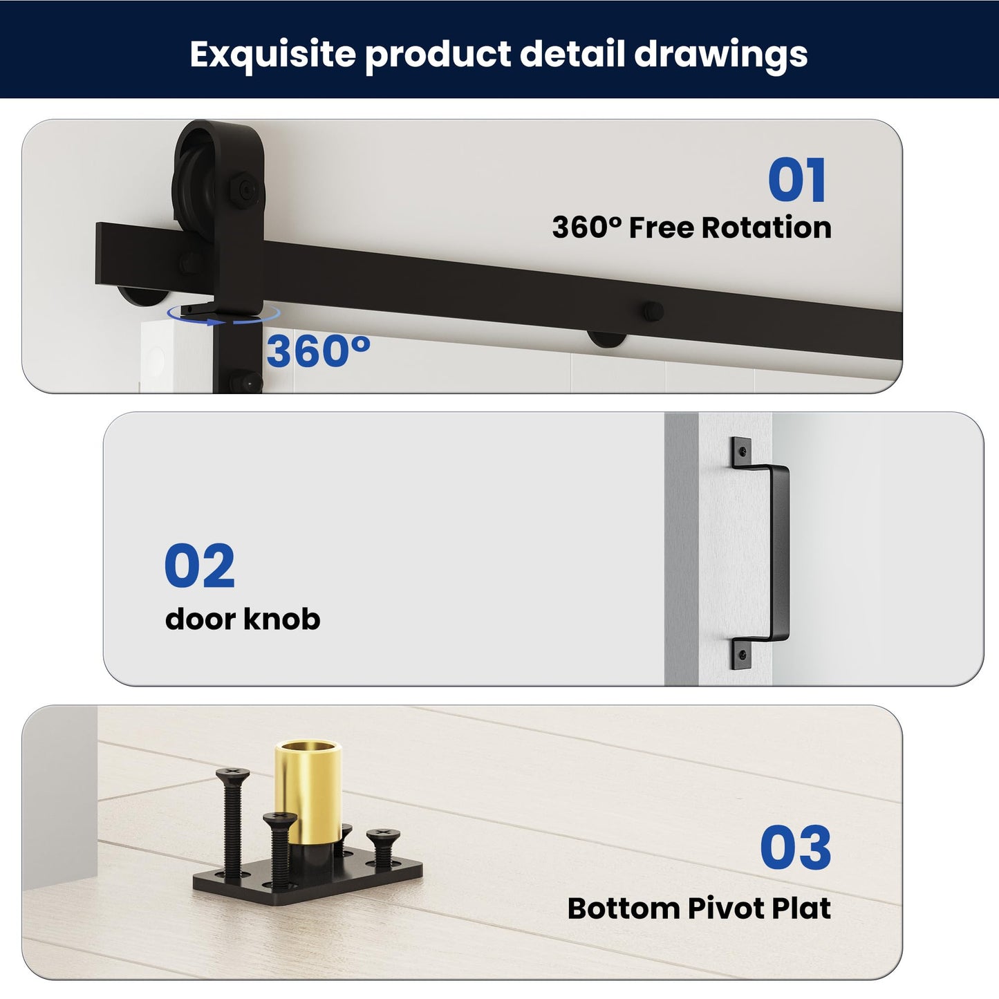 Bifold Barn Door 24" x 84", MDF Bi-Fold Sliding Closet Doors with Hardware Kit Included, Pre-Finished Easy Assembly, Water-Proof PVC Surface & Save Space, H-Frame, 28" Track for 2 Doors,White