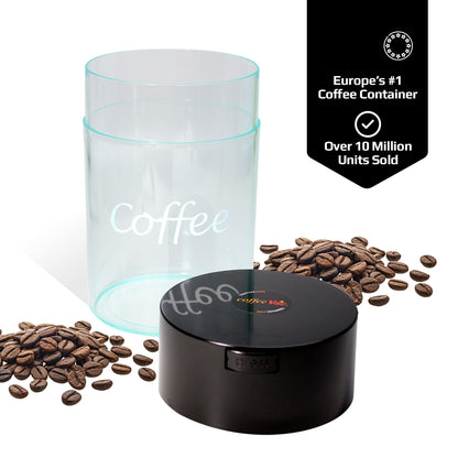 Coffeevac 1LB – Patented Airtight Container | Multi-use Vacuum Container Works as Smell Proof Containers for Ground Coffee and Coffee Bean Containers. White Floral