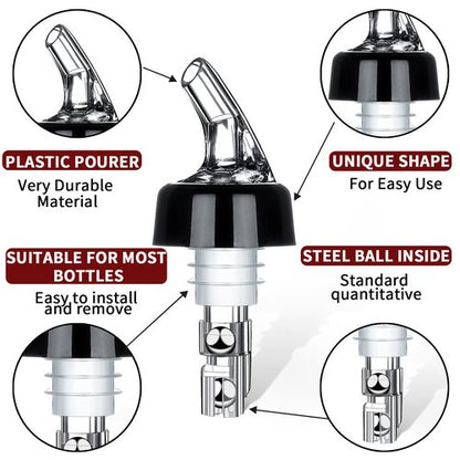 Automatic Measured Bottle Pourer - Quick Shot Spirit Measure Pourer Drinks Wine Cocktail Dispenser Home Bar Tools