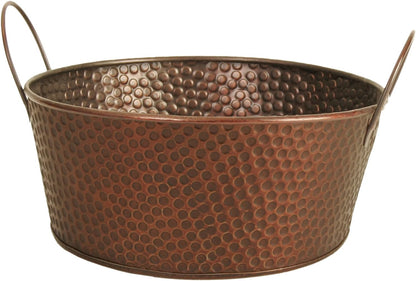 Wald Imports Copper Hammered Metal Beverage Bucket, 10.5"