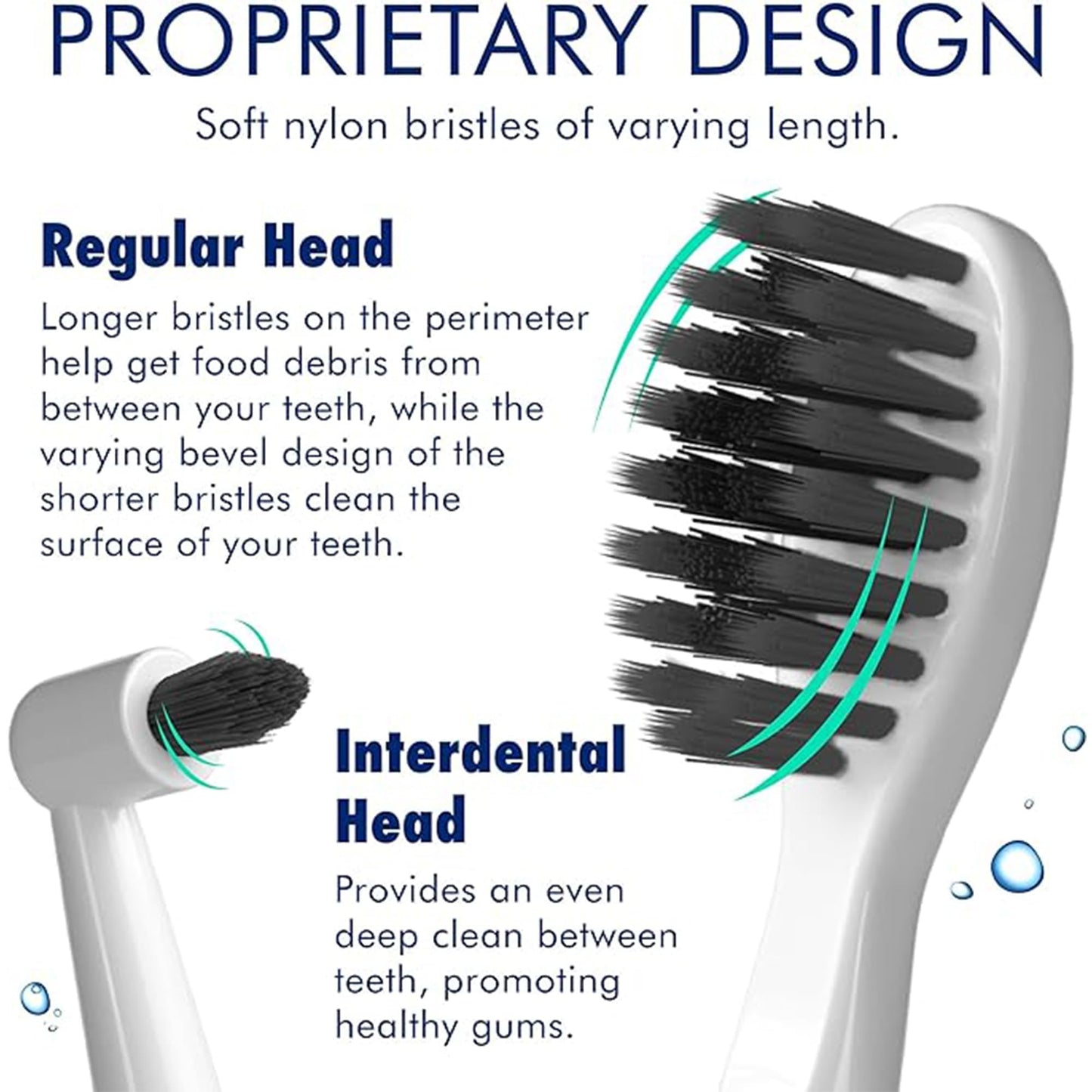 Sonic-FX Solo Electric Toothbrush - 3 Brushing Modes - with Intelligent Auto-Timer, Includes 2 Tooth Brush Heads, and 1 Interdental Head, Rechargeable, Electronic Charging/Storage Base (Black)