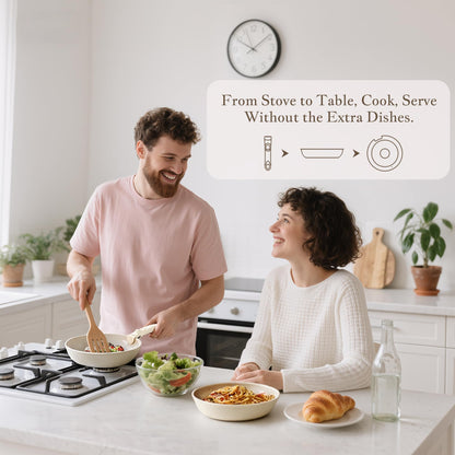Redchef Truly Non Toxic Pots and Pans Set Non Stick, Upgraded Ceramic Pan and Pot Set, PFAS PTFE PFOA PFOS Free, Kitchen Cookware Set with Detachable Handle, RV Camping with Frying Pans Set