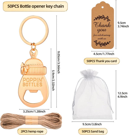 KBDHYY 50Pcs Popping Bottle Openers Baby Shower Party Favors for Guests, Bottle Opener Return Gift and Souvenirs