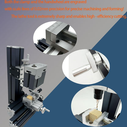EssSthmy Full Metal Mini Milling Machine 36W 20000RPM - Precision Desktop Mill for Woodworking,Milling&Drilling Machine DIY Crafts & Hobbyists