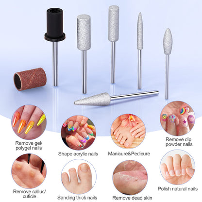 20000RPM Electric Nail Drill Compact Portable Efile Professional Manicure Pedicure Nail File Drill Kit for Acrylic, Gel Nails and Home Salon Use