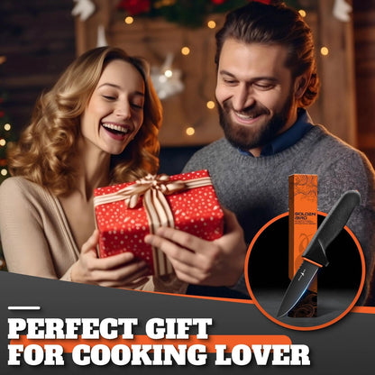 Golden Bird Drop Point Knife - 4-inch Utility Knives with German Stainless Steel, Small Boning Knife, Perfect for Trimming, and Precision Cutting - Gift for Men