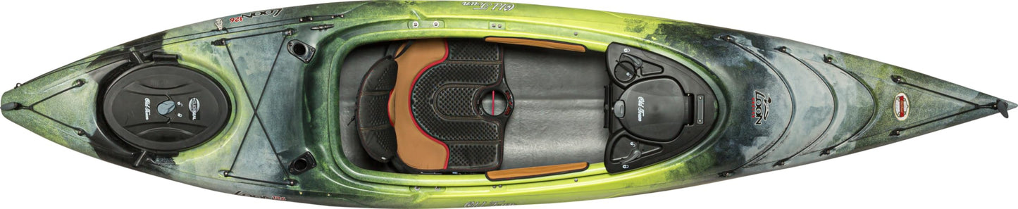 Old Town Loon 126 Angler Solo Sit-Inside Fishing Paddle Kayak, 12 ft 6 in, First Light