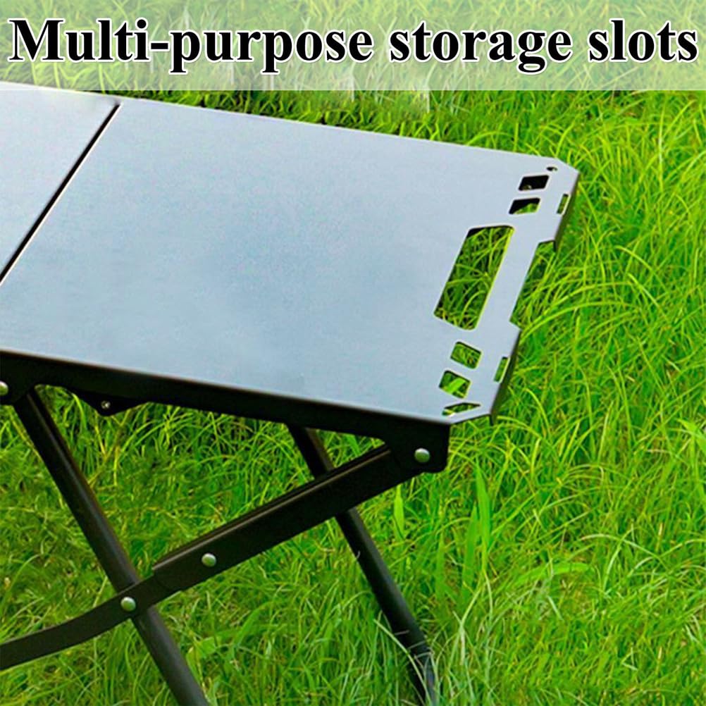 Lightweight Folding Camping Table Space-Saving Grill Table Easy Assembly Aluminum nic Table for BBQ RV Fishing Outdoor Adventures