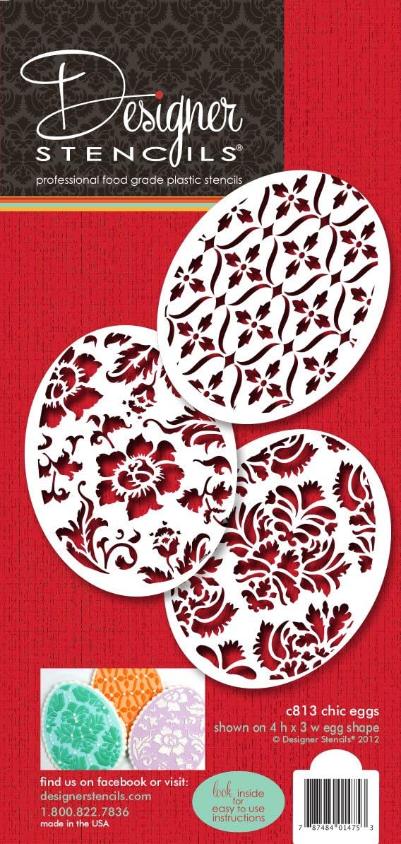 Chic Easter Eggs Stencil Set C813 by Designer Stencils