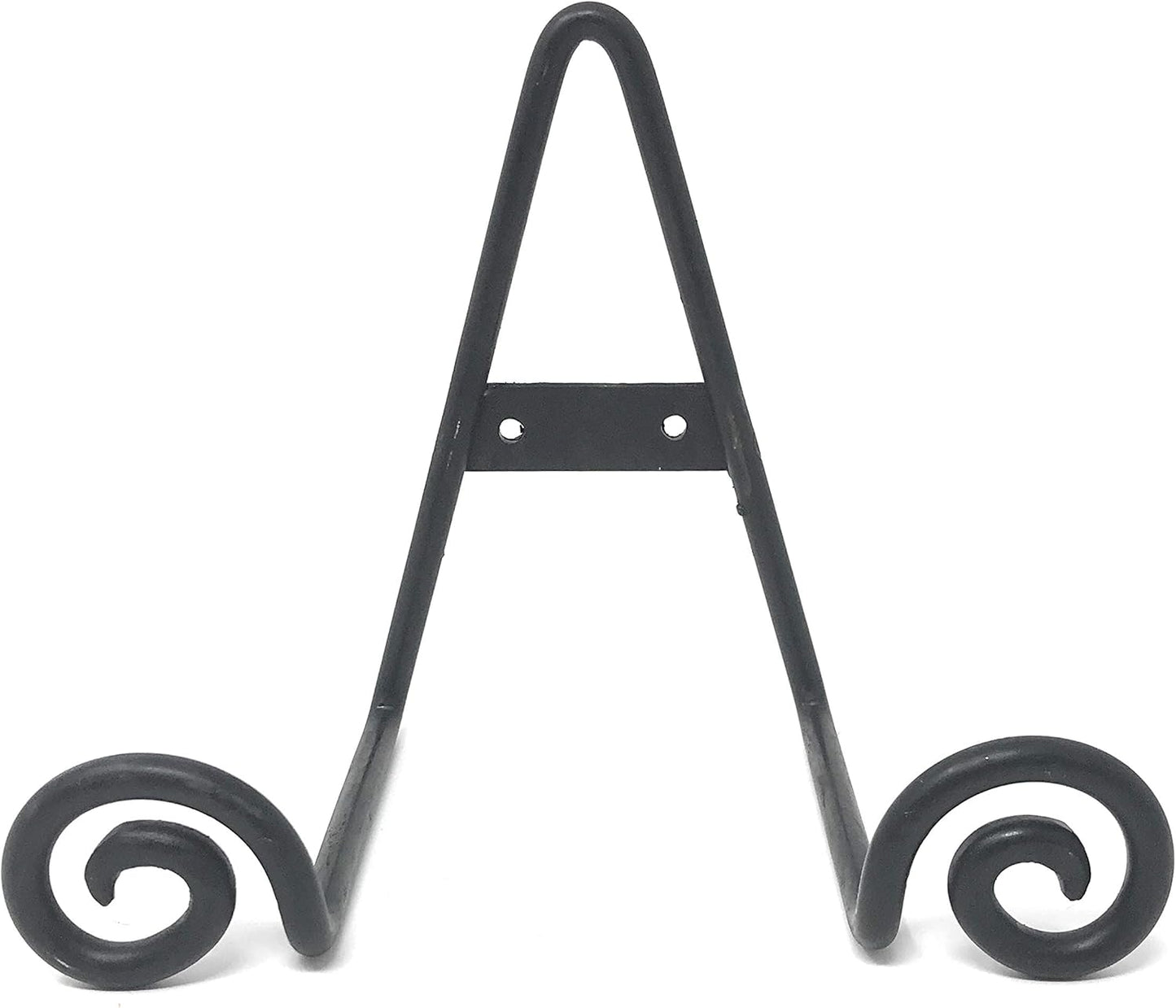 India Handicrafts Swirl Black 5 inch Iron Metal Decorative Display Easel
