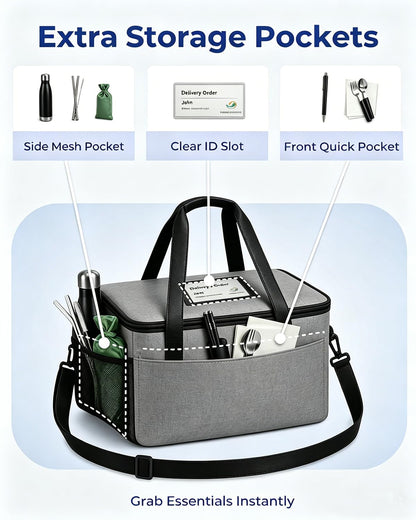 musbus Portable Drink Carrier Suitable for Doordash Accessories Grubhub Postmates Drivers, Reusable Cup Holder Carrier with Handle,Perfect for Plastic Drink Holder take Out Cup Carriers for delivery