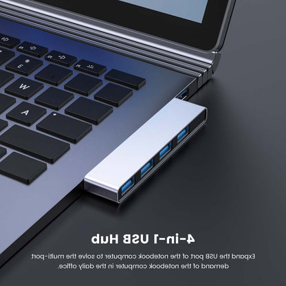 Fidioto USB Hub, 4-Port USB Splitter(1 * 3.0 Hub, 3 * 2.0 Hub) USB Splitter USB Expander for Laptop,Windows PC,Mac,Printer,Flash Drive,Mobile HDD, Notebook PC