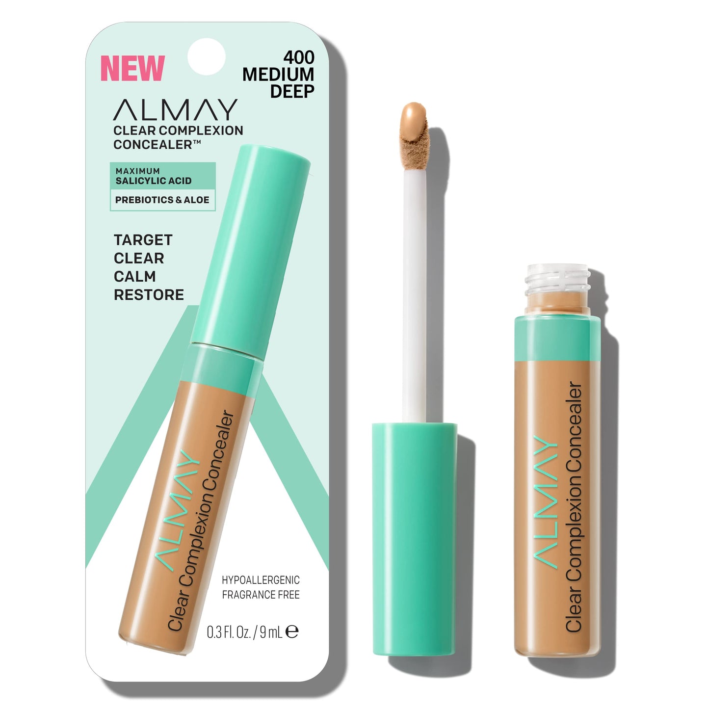 Almay Clear Complexion Acne & Blemish Spot Treatment Concealer Makeup with Salicylic Acid- for Sensitive Skin, 200 Light/Medium, 0.3 fl oz.