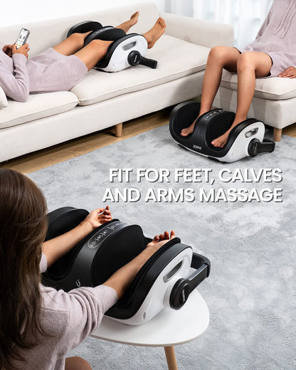RENPHO Shiatsu Foot Massager with Heat, Foot and Calf Massager Focus on Feet Health, Deep Kneading Massage for Plantar Fasciitis Relief, Fits Size up to 14, Birthday Dad Men