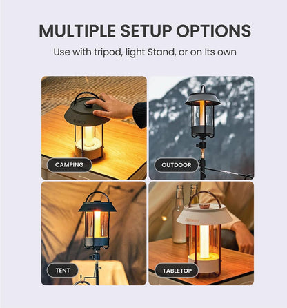 Claymore Selene Lamp (Dark Gray) - Without Pouch Aesthetic Portable Outdoor Lantern for Camping, Events, Parties & Tents. Power Bank Function, 55 Hours of Battery Life