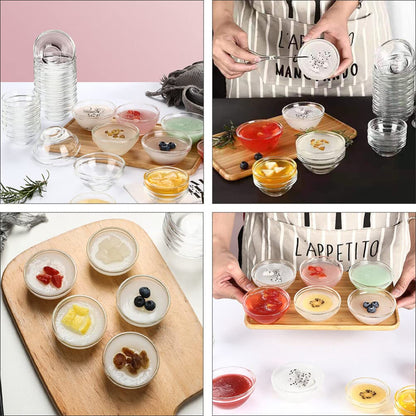 Small Prep Mixing Bowls: 2.3x1.1Inch Mini Prep Bowls Stackable Glass Serving Bowls for Kitchen Prep - Dessert - Dips - Salad - Candy Dishes