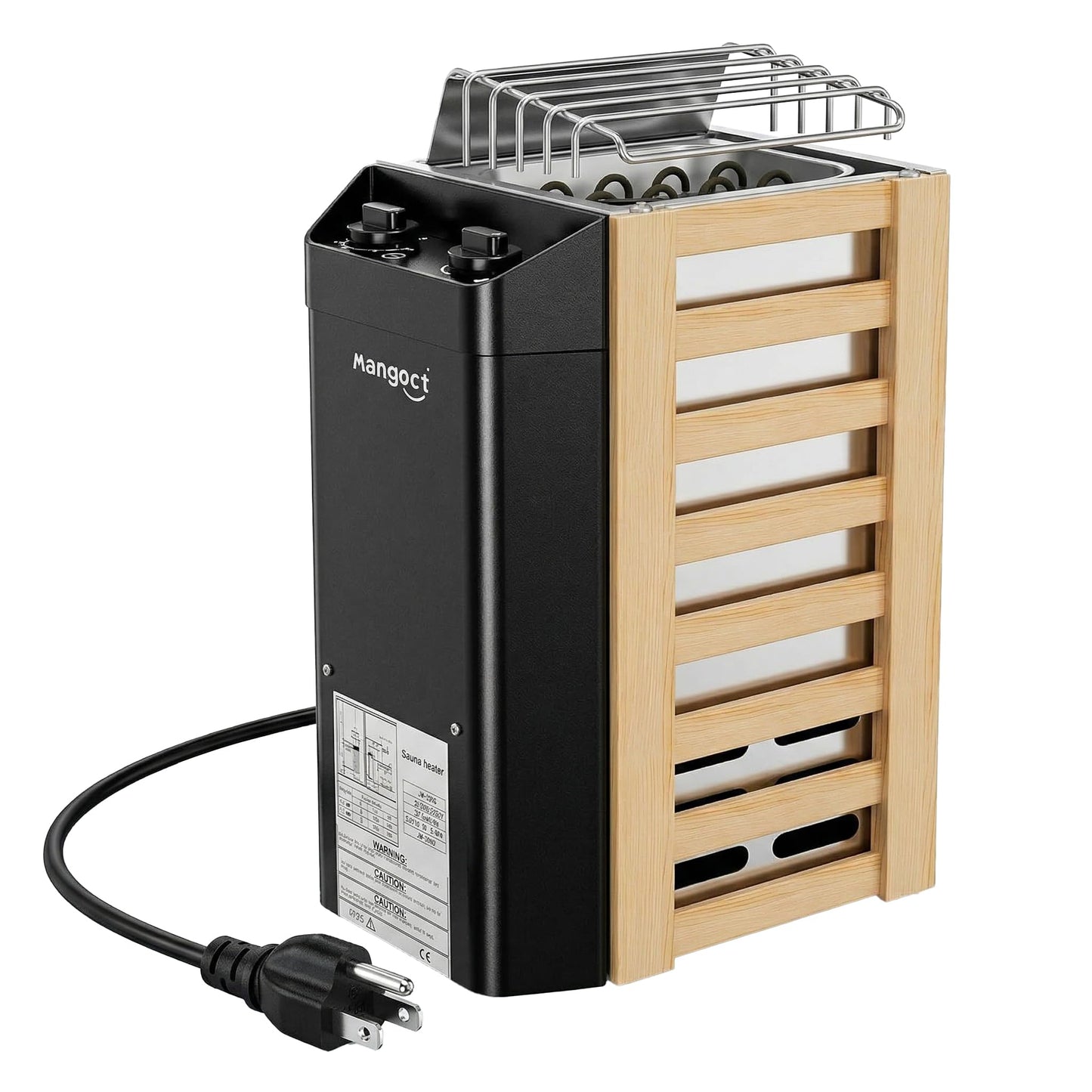 Mangoct 2KW 110V Sauna Heater with Plug, Electric Sauna Heater, 3h Timer for Small Sauna Rooms (100 Cu.Ft.), Dry Sauna Heater, No Wiring Needed Sauna Stove