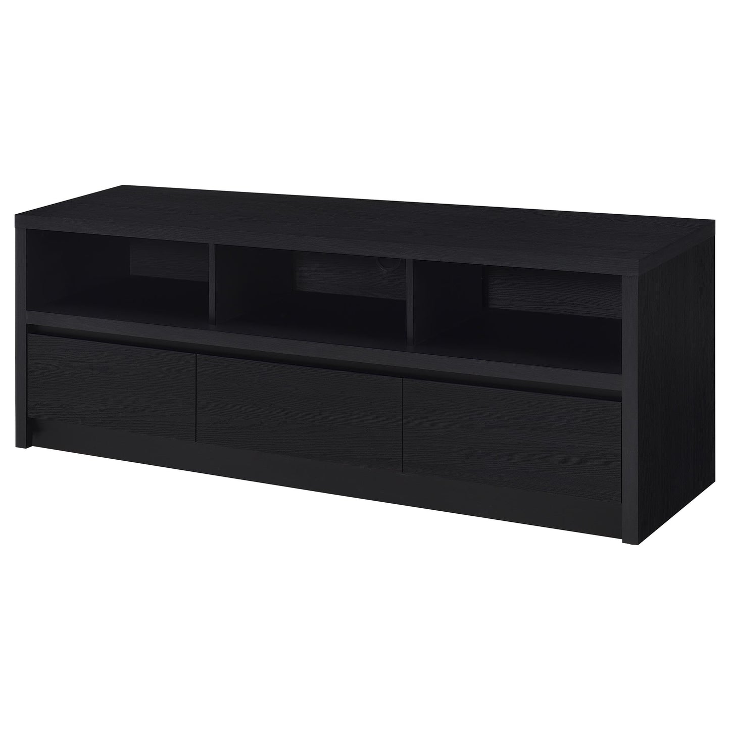 Coaster Home Furnishings Rutland 59-Inch TV Stand and Media Console Black, 3-Drawer Entertainment Center