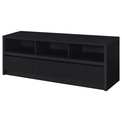 Coaster Home Furnishings Rutland 59-Inch TV Stand and Media Console Black, 3-Drawer Entertainment Center