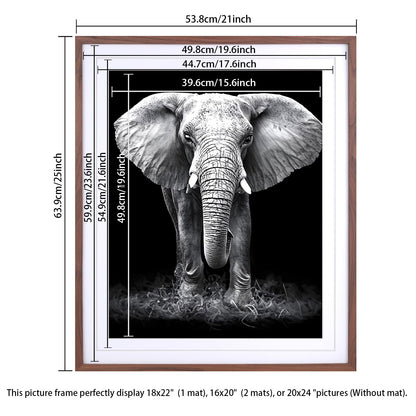 ASXBMIJO 20x24 Picture Frame Natural Solid Walnut Wood with 2 Mats for 18"x22" & 16"x20" Photos, Poster, Puzzles, Paintings，Diamond Painting (A22Sh2024W1822W1620