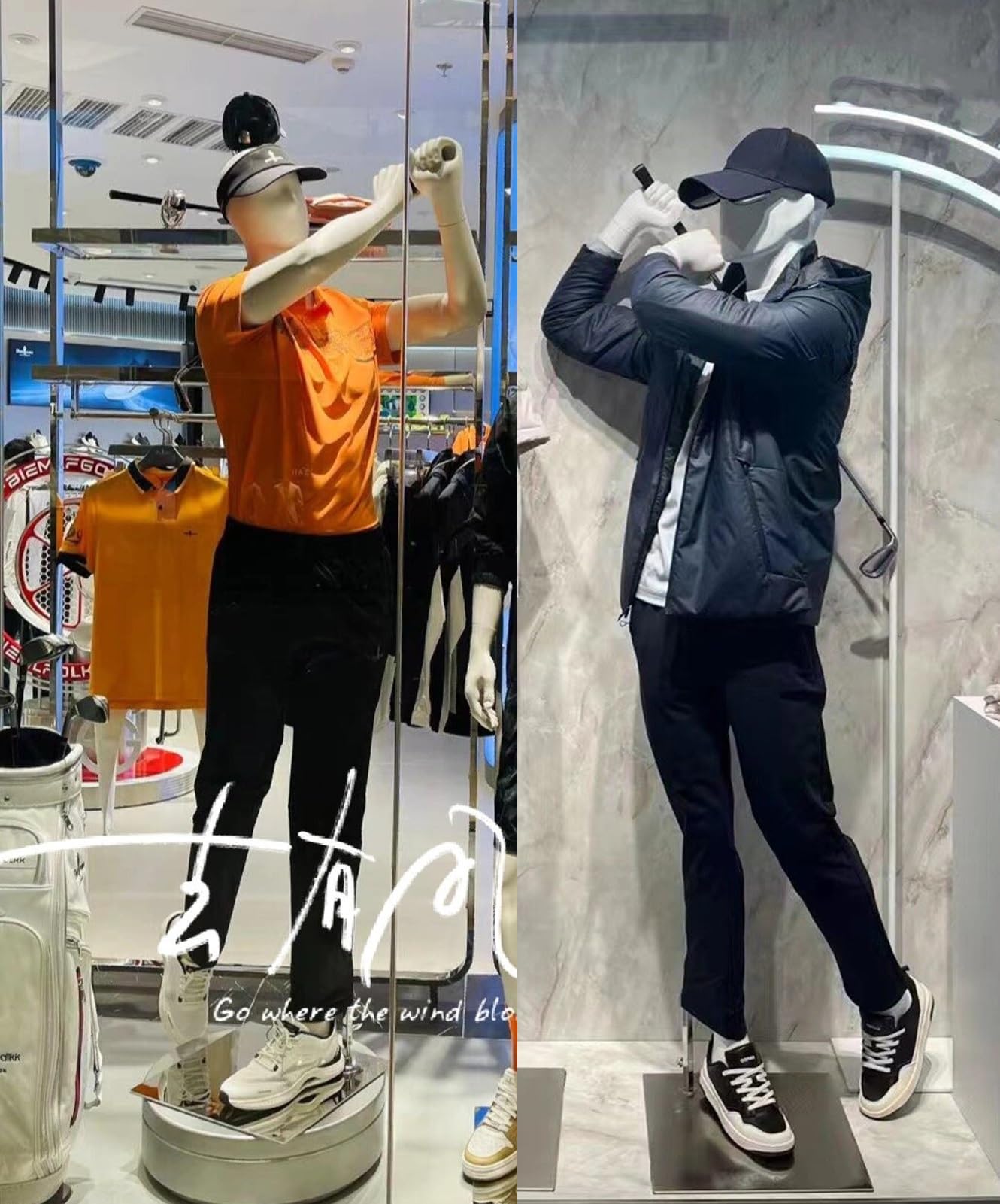 Realistic Golf Sports Mannequin Full Body Display, Detachable Male/Female Dress Form with Sturdy Metal Base for Retail Showcases and Apparel Display(Male One Size)