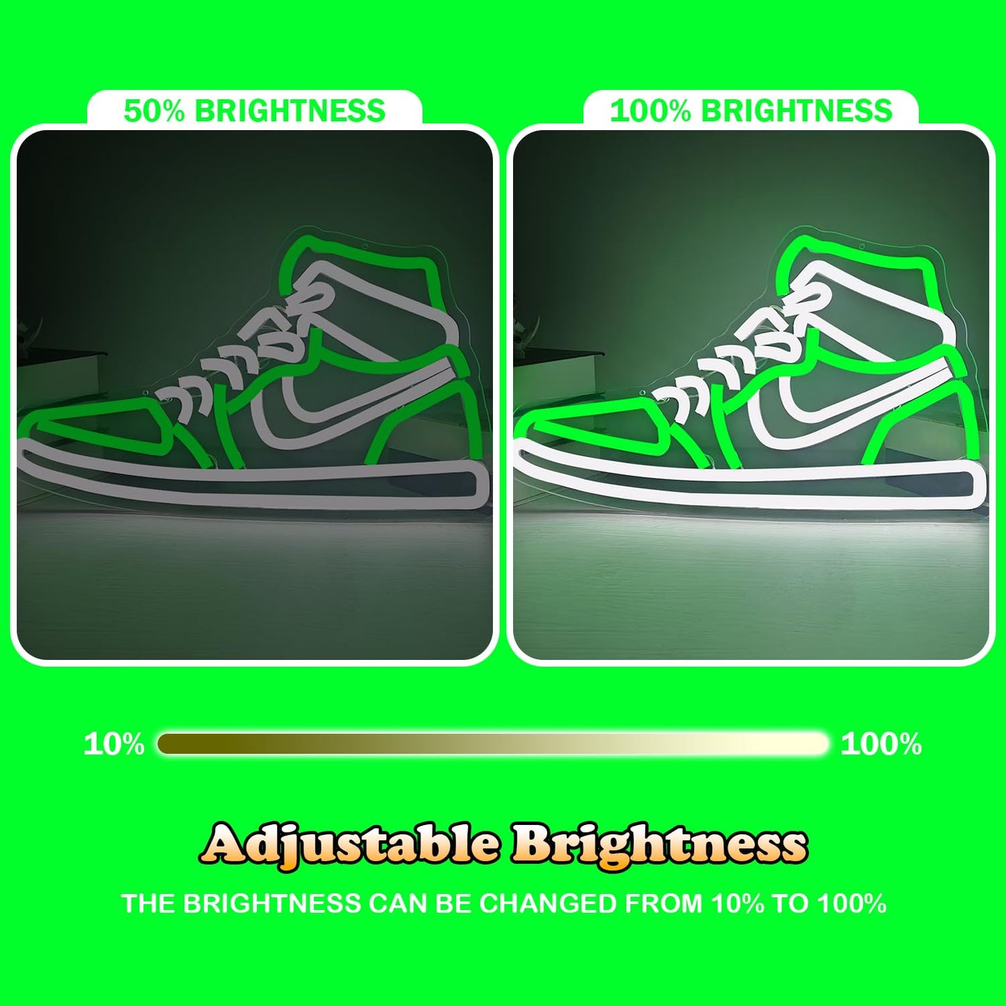 Sneaker Neon Signs for Wall Decor Dimmable Shoe LED Signs Neon Lights for Bedroom Man Cave Home Neon Wall Sign Shoe Light up Signs Decor