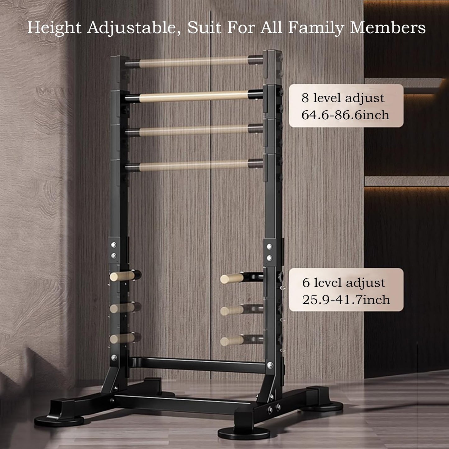 Freestanding Pull Up Bar Power Tower Multifunction Dip Station Adjustable Workout Chin Up Bar Strength Training Equipment Home Gym 1100lbs Support