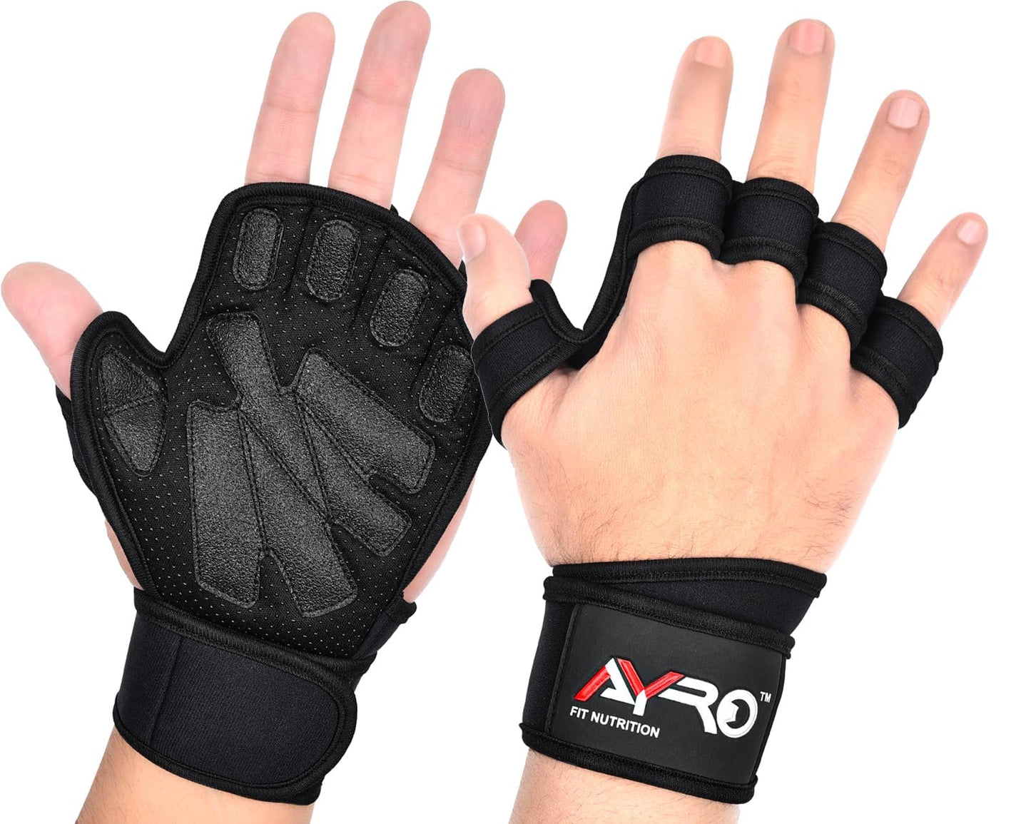 AYRO Workout Gloves for Men & Women – Gym Gloves for Men, Weight Lifting Gloves, with Wrist Support, Breathable Palm Padding, Non-Slip Grip – Ideal for Gym, Fitness, Cross Training, Cycling Gloves