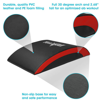 Yes4All Ab Exercise Mat Tailbone & No Tailbone, Foldable Abdominal Sit Up Support Pad, Abs Workout Equipment for Core Training and Lower Back