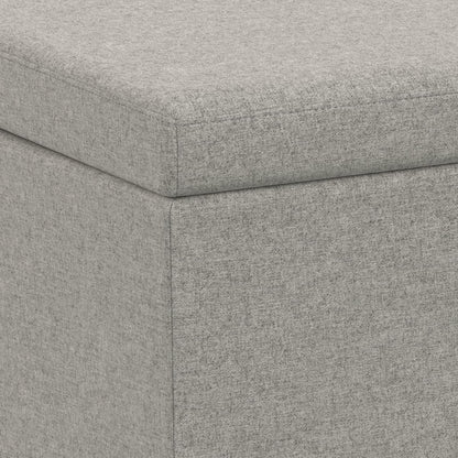 SIMPLIHOME Avalon Extra Large Storage Ottoman Bench - 54 inch Wide Upholstered Linen Look Fabric Rectangular Lift-Top Ottoman in Cloud Grey, Contemporary Bench for Living Room with Hidden Storage
