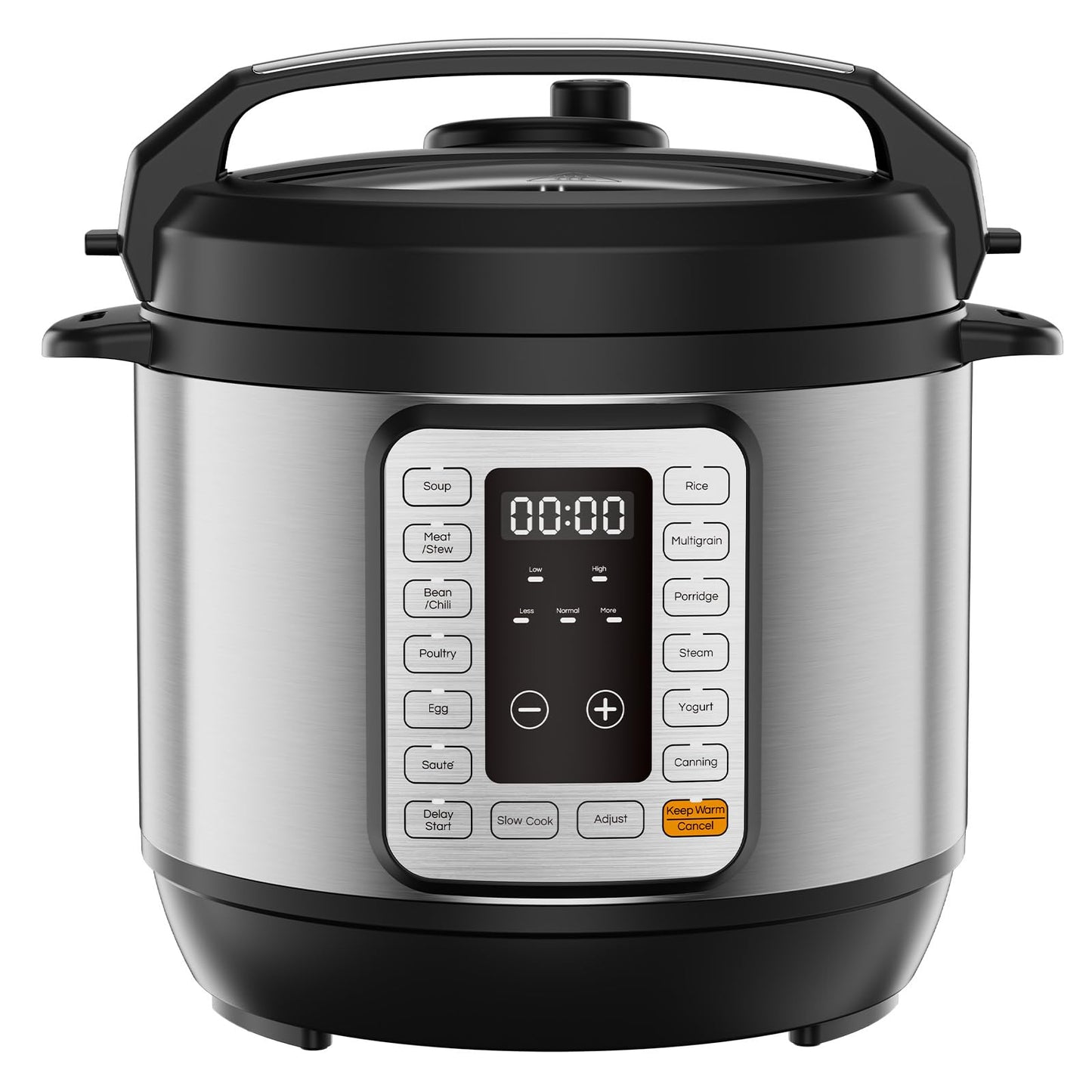 NEWBULIG 16-in-1 Electric Pressure Cooker, 6QT Multi Cooker with 12 Presets, Slow Cook Rice Steamer Sauté Soup Meat Stew Canning Yogurt Maker, Ceramic Inner Pot & Recipe Book Included, Silver