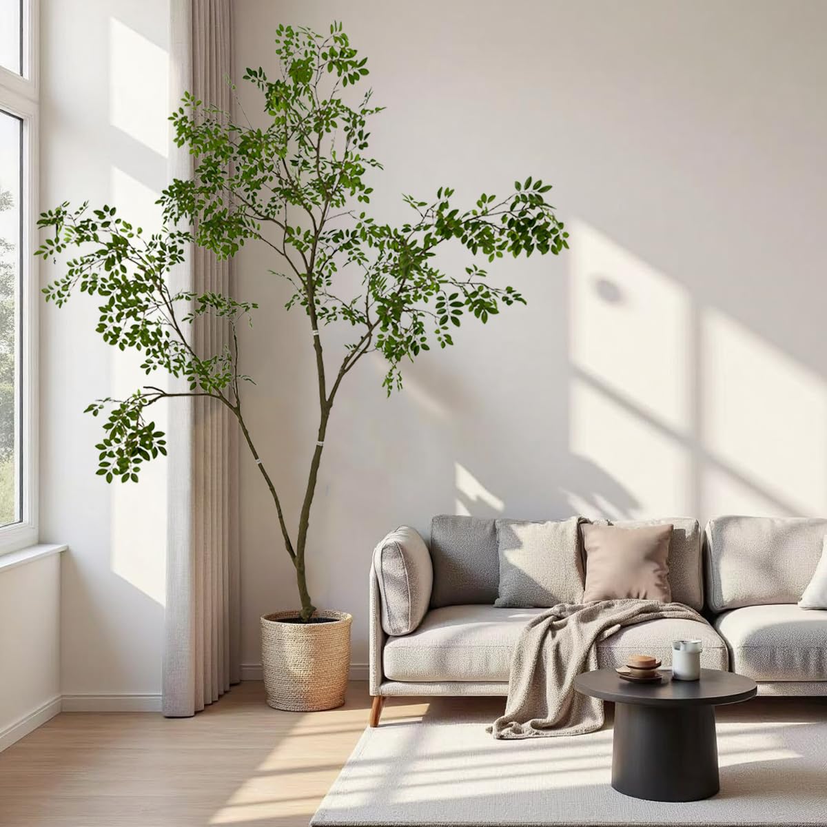 AfanD Artificial Elm Tree Faux Elm Tree 9ft Tall Fake Plant in Pot Fake Silk Tree Faux Plants Indoor