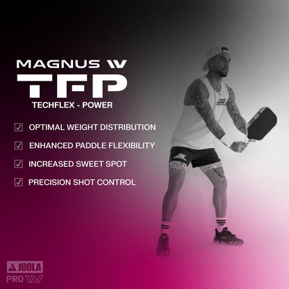 JOOLA Tyson McGuffin Magnus Pro IV 14mm Pickleball Paddle - Elongated Shape for Power & Reach - Propulsion Core Increases Spin & Control - UPA-A Certified - NFC Chip Enabled.