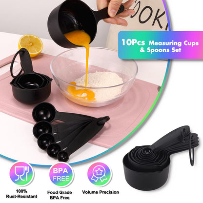 Silicone Cooking Utensils Set, 17pcs Kitchen Utensil Set with Rotatable Holder, Heat-Resistant Silicone Utensils for Cooking, Non-Stick Spatula Set with Stainless Steel Handle,Turner,Ladle (Rainbow)