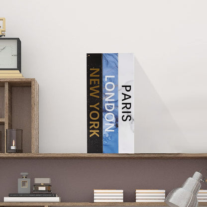 Set 3 Home Decorative Books: Faux Book for Decoration Storage Box for Coffee Table Decor Book, of Stacked Books