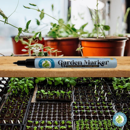 133 SUPPLY 6 Pack 0.8mm) Garden Marker Pen Permanent Markers Black (UV Fade Resistant Marker Pens for Plant Markers