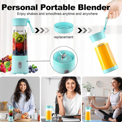 COKUNST 18oz Portable Blender, USB Rechargeable Personal Size Smoothie Blender with 6 Blades