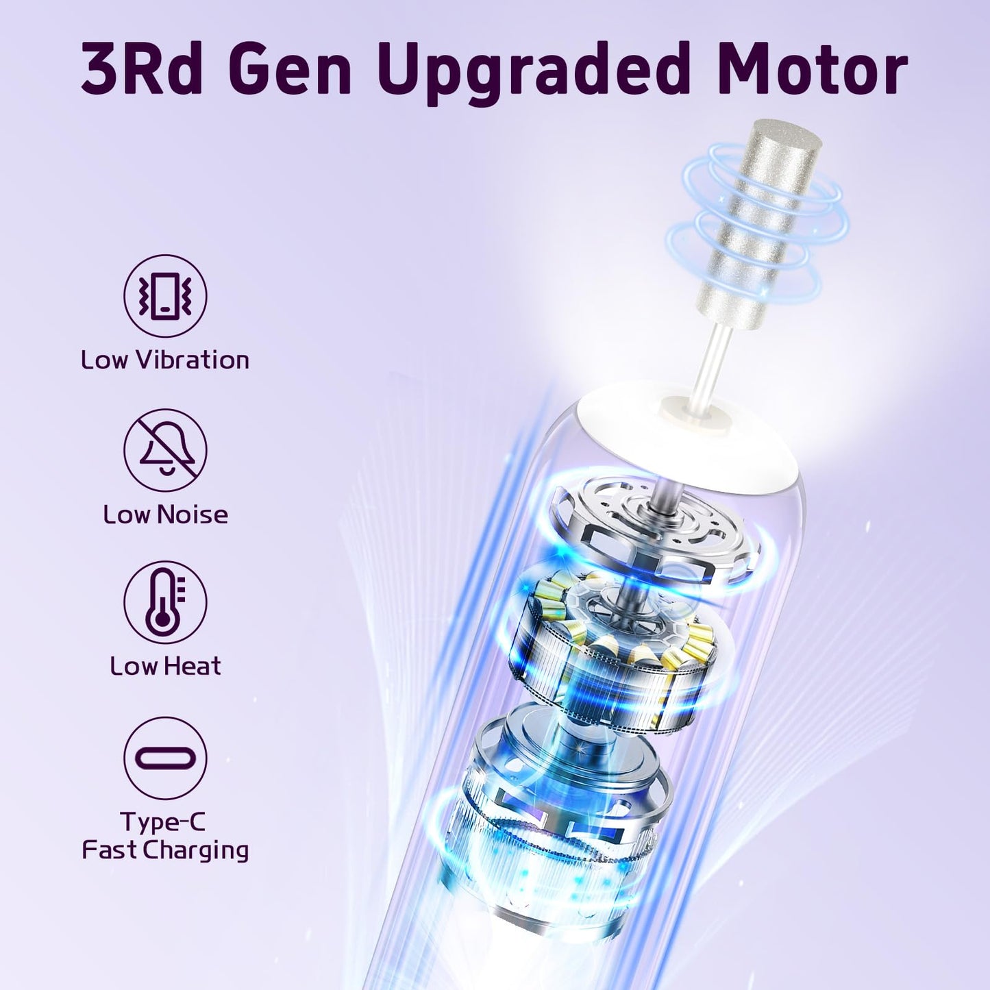 Professional Nail Drill Set, 2,0000 RPM Electric Nail File with 12 Grinding Head & 100Pcs Sanding Bands for Acrylic Gel Nails, Manicure and Polishing (Beige)