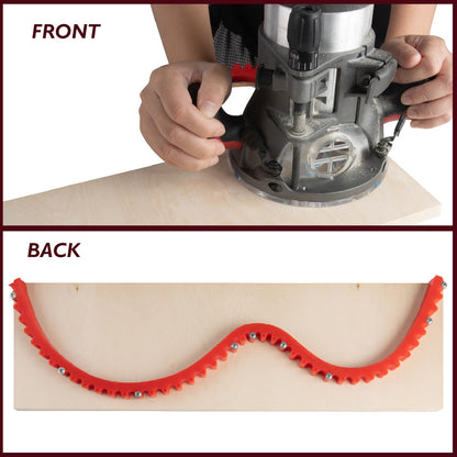 O'SKOOL 78" Flexible Curve Guide for Router, Adjustable Template for Trim Routing odd Shape and Complex Contour curverture, MAM012