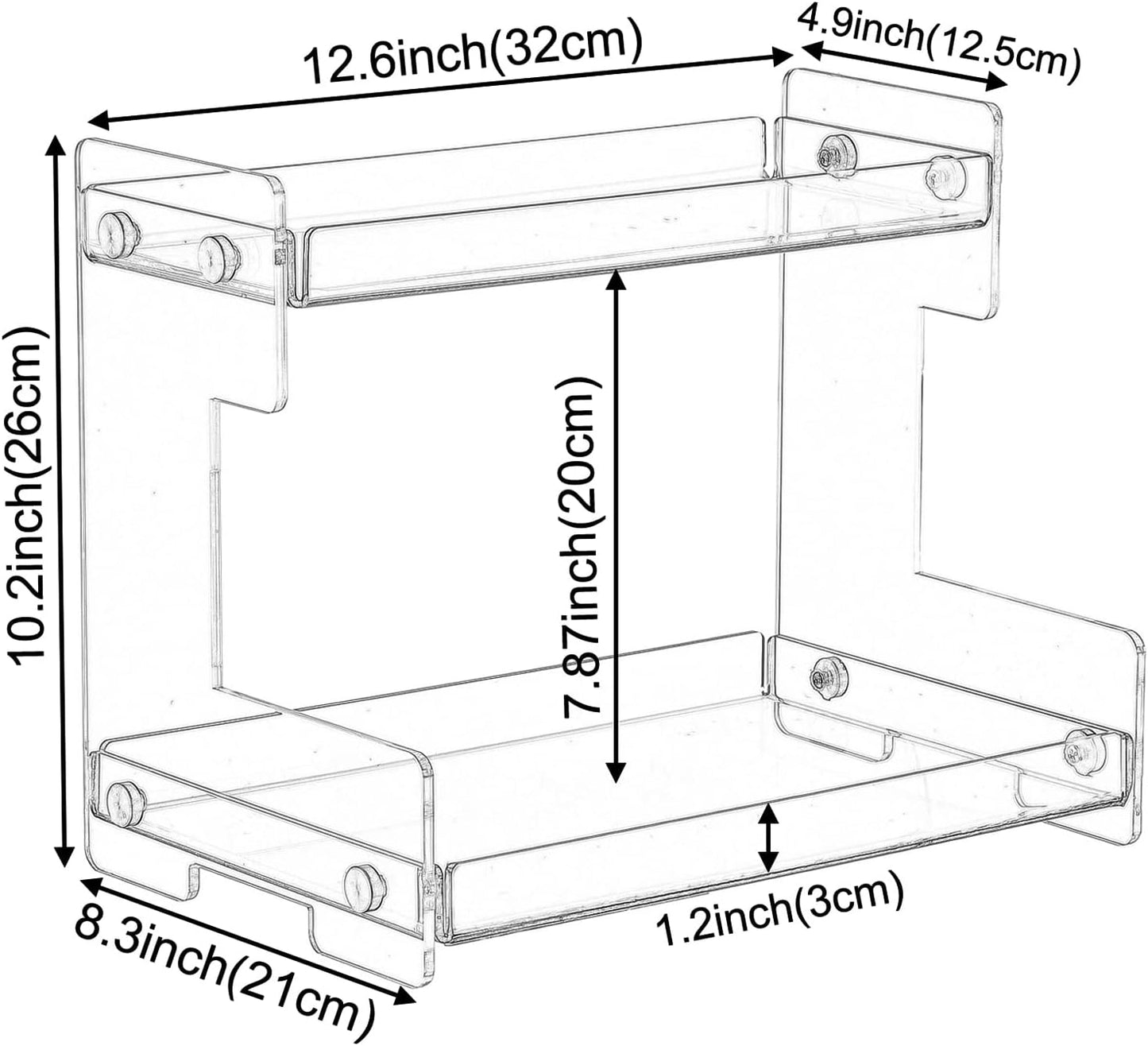 Bathroom Organizer Countertop, 2-Tier Makeup Organizer for Cosmetics and Vanity Holder for Lipstick