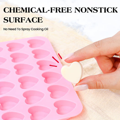 Gummy Candy Molds - Silicone Gummy Hearts Mold, Non-stick and Bpa Free for Mini Candy Chocolate Gummies Baking