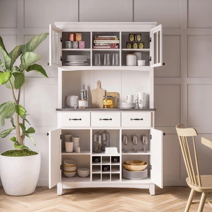 homestyles Server sideboards-buffets-credenzas, Hutch, Off White
