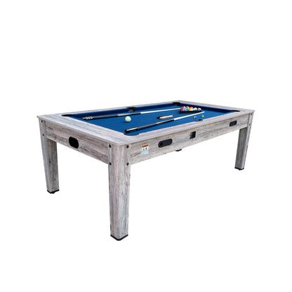 RACK Luxor 7.5-Foot 4-in-1 Multi-Game Swivel Billiard/Pool Table (Blue Felt Without Bench) – Pool Table, Table Tennis, Air Hockey & Dining Table – Portable Multi Game Table for Adults & Kids