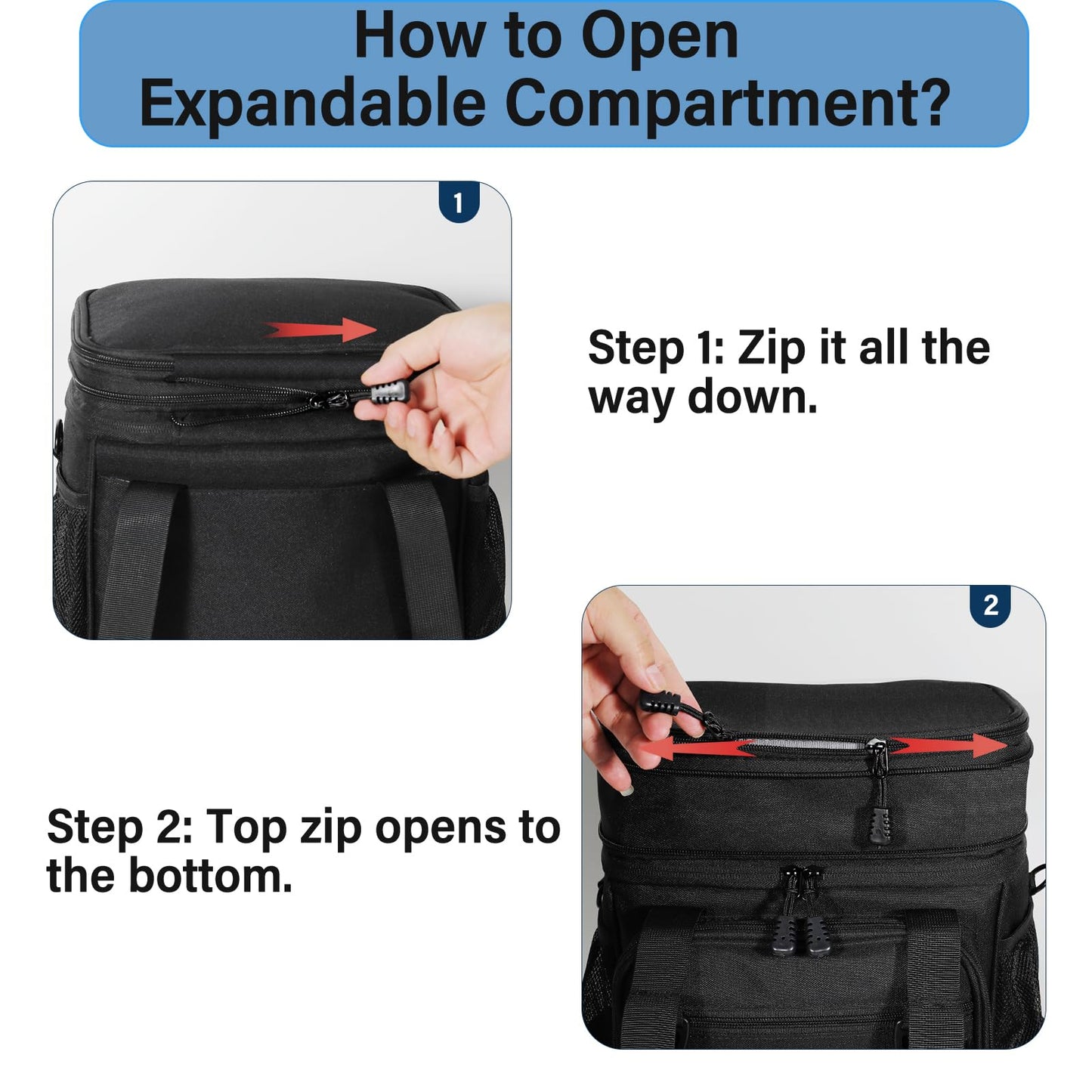 Lunch Box Cooler Bag - Tactical Insulated Lunchbox for Men - Large Soft Expandable Lunch Pail for Adults Work Outdoor Shifts Trips Black 16L