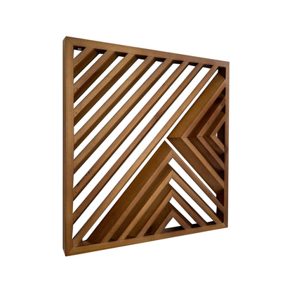 Musanpou Wooden Geometric Home Wall Decor Slatted Wood Design Wall Sculpture，Set of 3 Wood Wall Art decorate，Boho Bathroom Bedroom Living Room rustic Home Decoration